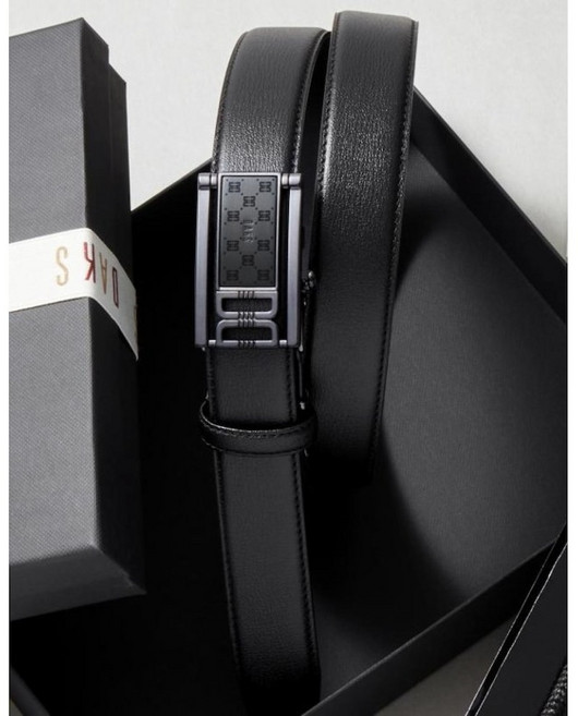 23FW [선물추천]닥스 블랙 무광버클 소가죽 자동벨트 선물포장재동봉 DBBE3F835BK