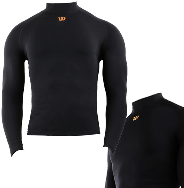 윌슨 야구 기모 언더티 소프트 동계 언더셔츠 블랙 WT5BA0300