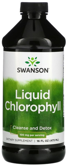 스완슨 엽록소 100mg 473ml 3병 블러드슈가 그린슈퍼푸드 정화 클로로필 보리순, 3개