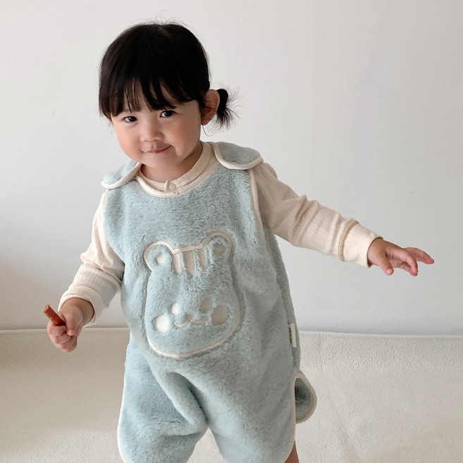 돗투돗 큐비 벨보아 유아 겨울 수면조끼