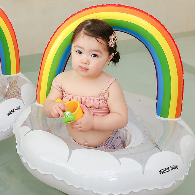 위크나인 레인보우튜브 유아 보행기 튜브, 레인보우, 1개