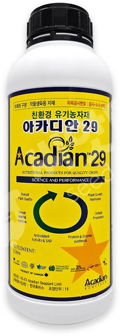 아카디안29 캐나다산 고농축 해조추출물 100% +전용장갑셋트, 1000ml, 1개 - 쿠팡