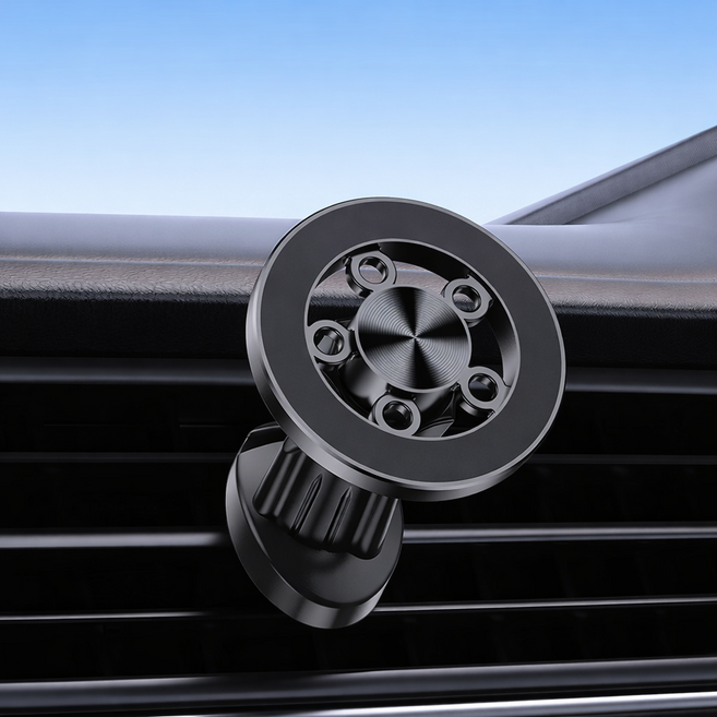 옥타기지 차량용 송풍구 맥세이프 휴대폰 거치대, 블랙, 1개