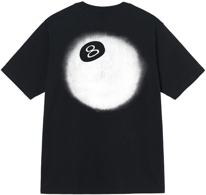 스투시 8볼 페이드 티셔츠 블랙 1904846, 블랙(Black)