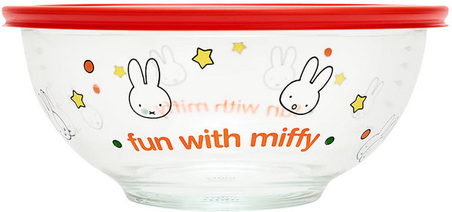 [EJIRY] 에지리x미피 내열유리 믹싱볼 M 1400ml (+뚜껑), 1개, 본체+뚜껑