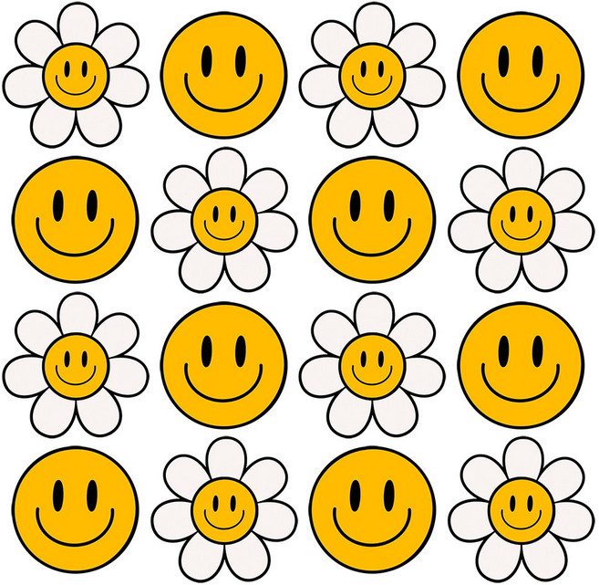 위드코코 DIY 캐리어 꾸미기 리무버블 방수 스티커 (거울 유리 창문 벽 욕실 타일 부착가능), 미니스마일데이지, 1개