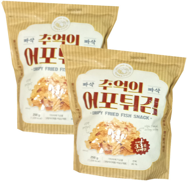 빠삭빠삭 추억의 어포튀김, 2개, 250g