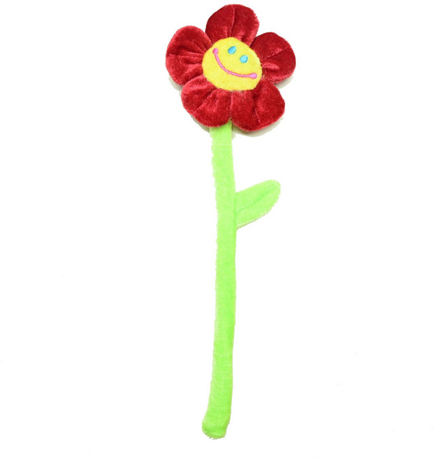 봉봉러브 스마일 꽃 해바라기 꽃 플라워 철사 미니 인형 졸업식 꽃다발, 100개, 빨강(포장 없음)