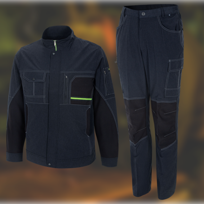 춘추작업복 상하 세트복 작업복 회사 근무복 현장 자수제작 전문 지벤 ZB-JP2005