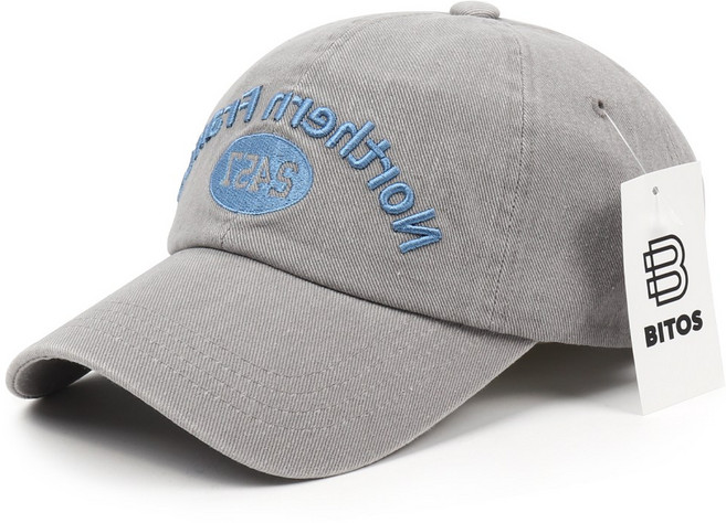 비토스 국내제작 반사 자수 워싱 볼캡 야구모자 커플모자