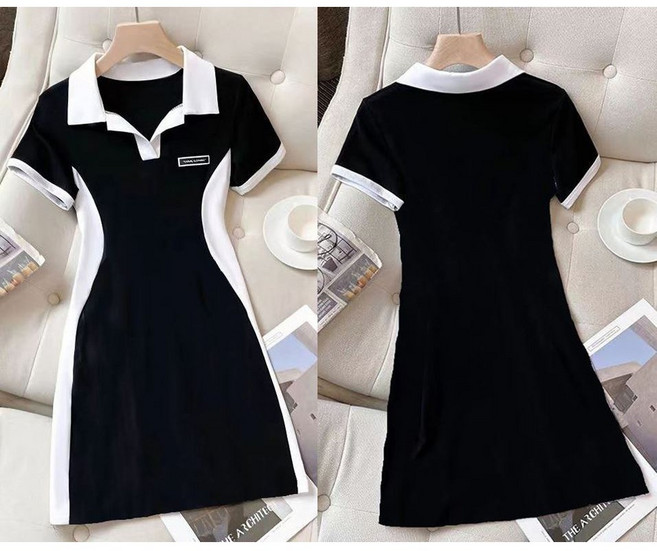 귀여운 착시 날씬룩 반팔 원피스