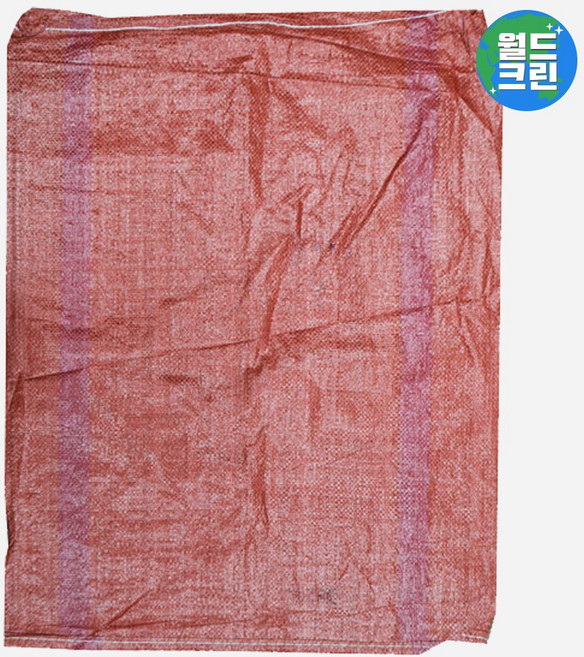 월드크린 마대자루 80kg 중 레드 65x90cm PP 피피마대 포대 재활용 쓰레기 폐기물 자루 현장용, 마대자루80kg중레드65x90cm, 1개