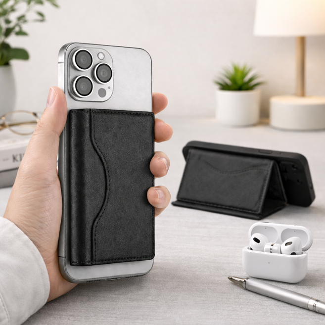 월천소 강력자석 슬림 맥세이프 카드지갑, 1개, 블랙