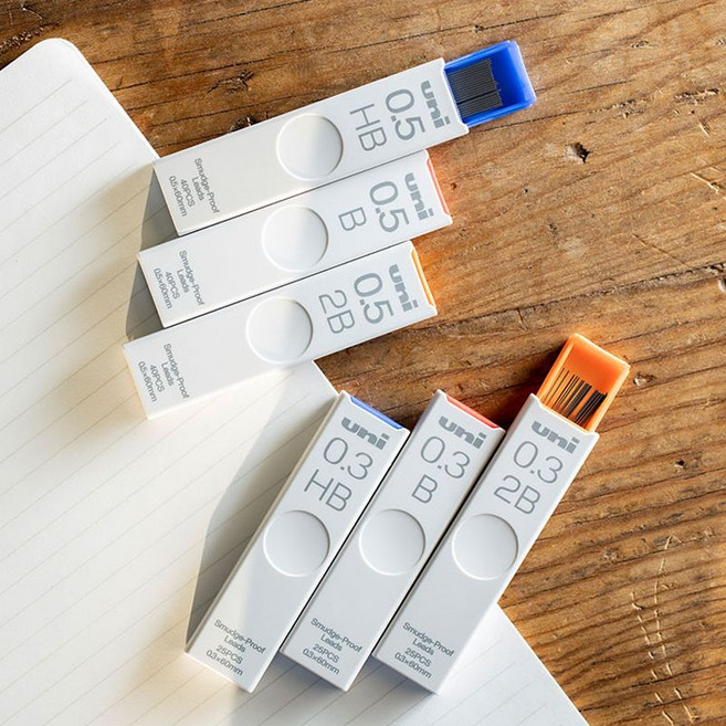 [유니] 유니 샤프심 UL-S (10개 1세트), 0.5mm HB