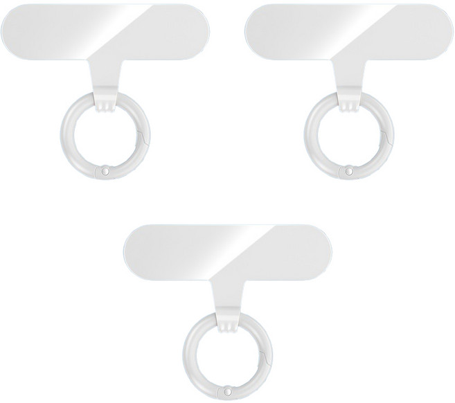 투에이비 고급형 TPU 행온택 O-링 태그 홀더 3p, 1세트, 화이트