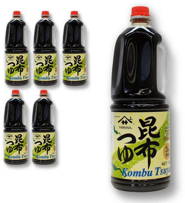 야마사 다시마간장 1.8L 박스 대용량 콘부 쯔유 장유 어간장 만능 일본간장, 6개