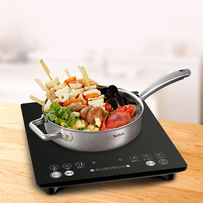 테팔 에브리데이 슬림 1구 전기 인덕션 전기렌지 IH2108 블랙, 테팔 1구 인덕션 전기렌지 IH2108, 1개