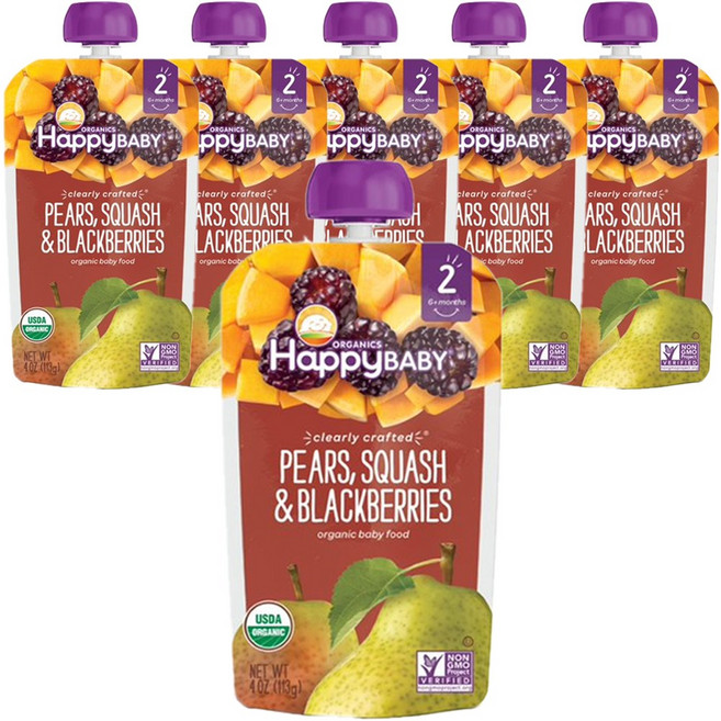 해피베이비 클리어리 크래프티드 어린이 스무디 113g, 6개