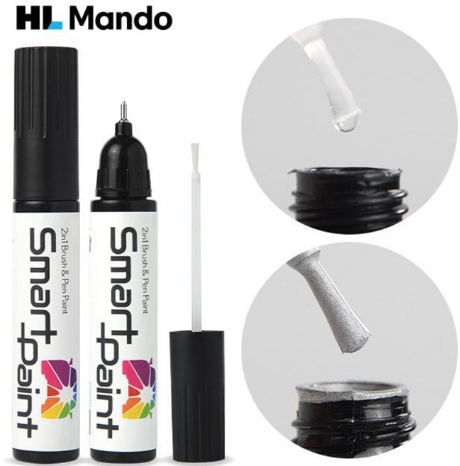 자동차흠집제거 붓페인트 G80 호환 V6S 붓펜 폴라시드메탈 투명클리어 세트 차량흠집보수용, V6S 베이스+클리어