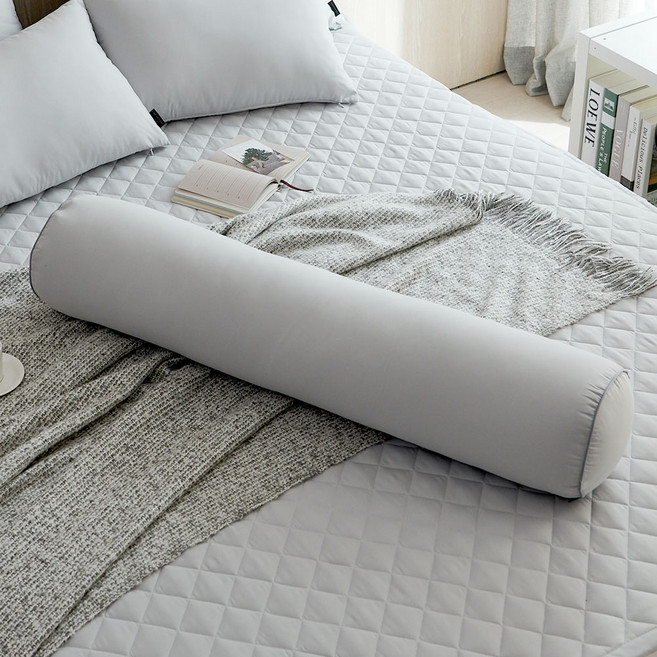 조은자리 안고자는 원형 바디필로우 커버 대형 롱 쿠션 먼지없는 긴 베개 커버, 1, 02 피치스킨 연그레이 커버