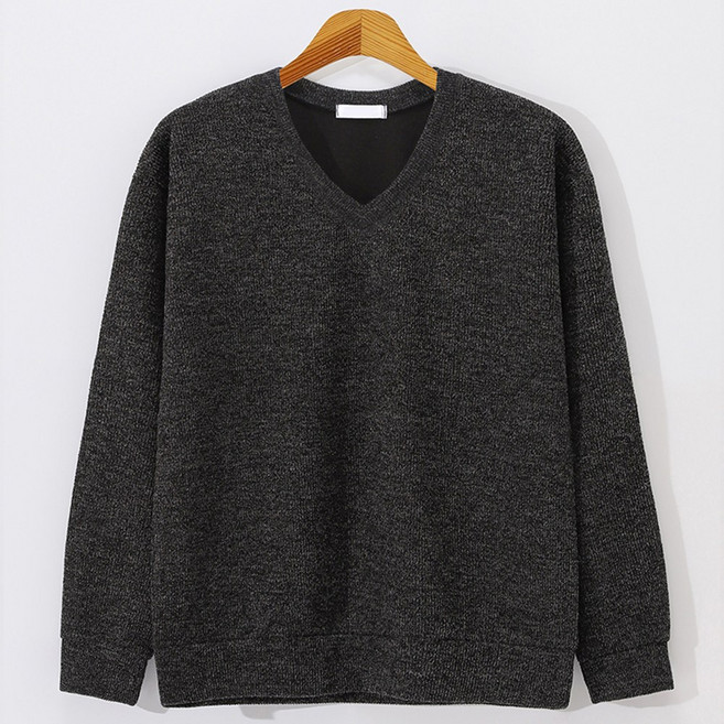 후앙스 데일리 리브드 스판 니트 브이넥 맨투맨 JBWT-9603