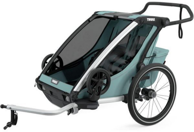 툴레 채리엇크로스 자전거트레일러 유모차 겸용 Thule Chariot Cross, 더블 (2인승), 알레스카, 1개
