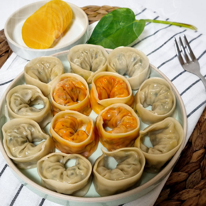 [슈퍼맘푸드] 나래만두 고기 손만두 1.4kg + 김치 손만두 1.4kg 2봉 총 2.8kg (총 100알 ), 2개