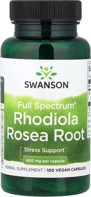 스완슨 풀 스펙트럼 로디올라 로제아 뿌리 400 mg 100 캡슐, 2개, 100정 - 쿠팡