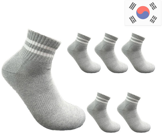 비바슈슈 여성용 쿠션감 폭발하는 진짜 스포츠 스트라이프 단목 양말 6켤레