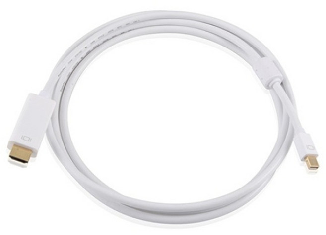 MINIDP TO HDMI 2M 4K 60HZ지원 모니터연결 변환 케이블, 1개