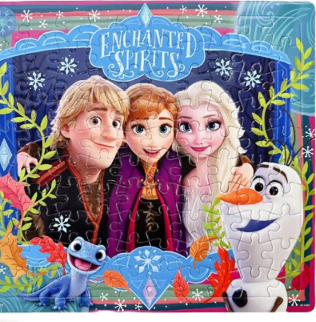Disney 迪士尼 冰雪奇緣拼圖 FROZEN 雪寶 Elsa 卡通拼圖, 1個, 100片