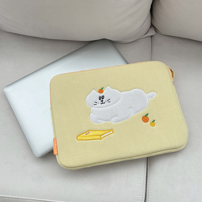 다람앤토리 제주 가고 싶은 고양이 노트북 파우치 13인치