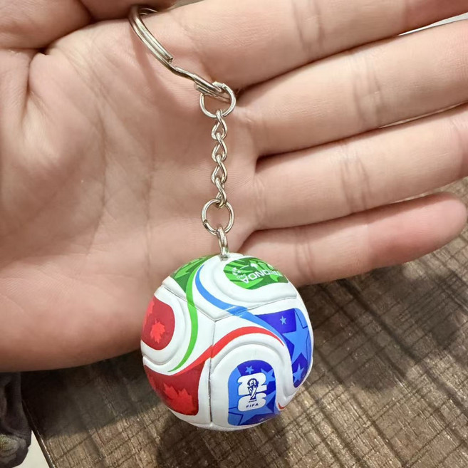데스텀 귀여운 공모양 키링 열쇠고리, 1개, 축구공