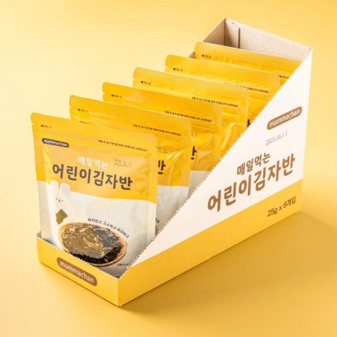 맘마찬 어린이 김자반, 6개, 25g