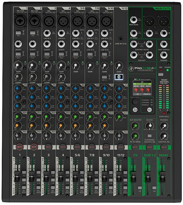 Mackie 블루투스 이펙터 내장 아날로그믹서 ProFX12V3+
