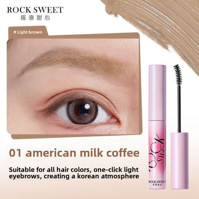 ROCK SWEET 눈썹염색 지속력 방수 땀 방지 천연 입체 와일드 아이브로우 펜슬, [03] 01, 1개