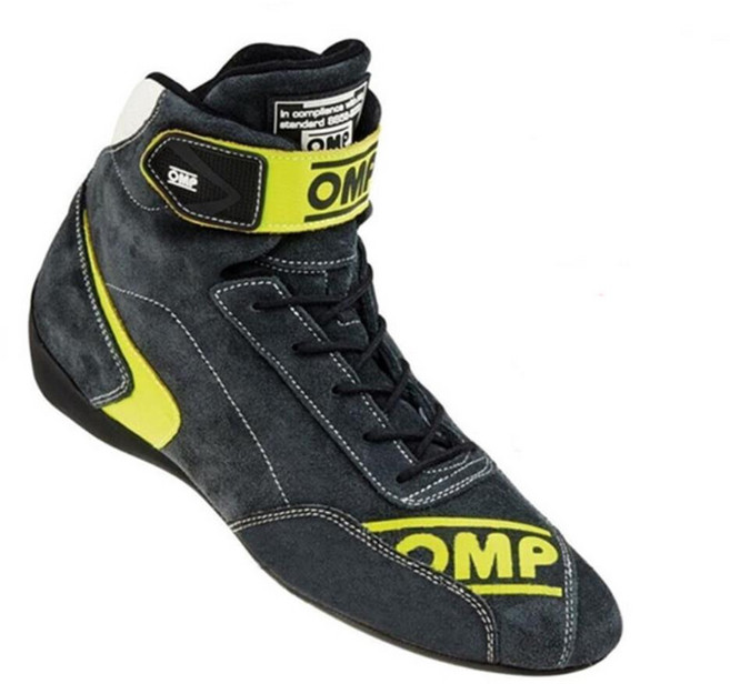 SPARCO 레이싱화 가죽 슈즈 라이딩 레이싱 부츠, 블랙옐로우, 42, 1개