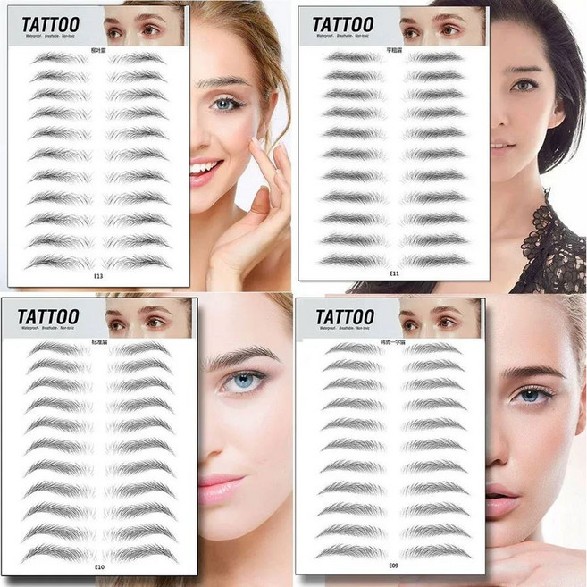 fancyon 세트구성 눈썹 타투 스티커 셀프 눈썹 문신 방수, 2개, E11