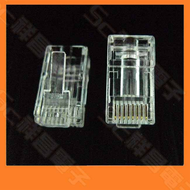 祥昌電子 CAT.6 CAT.5E 穿透式鍍金金屬遮蔽網路接頭 RJ45水晶頭 (50入/包), 1個, CAT.6 (50入/包)