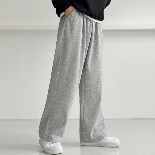 제제룩 남자 트레이닝 바지 원턱 와이드 츄리닝 벌룬 팬츠
