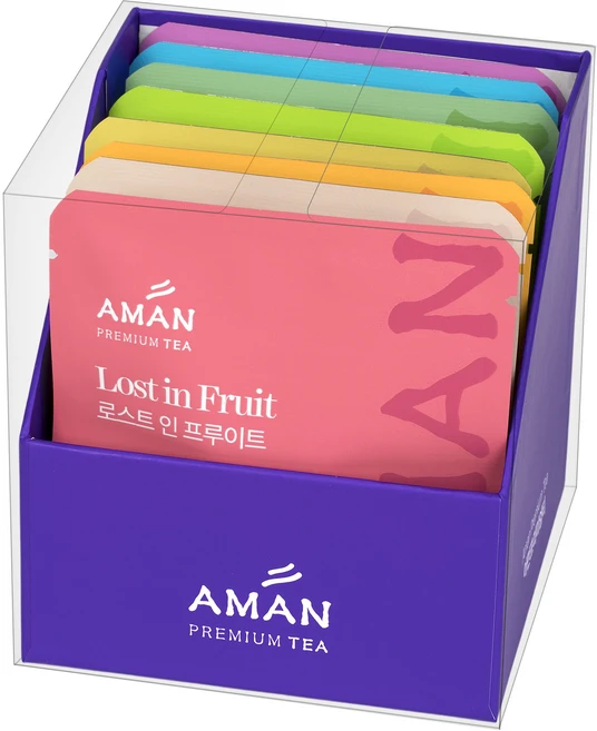 무카페인 웰니스 허브 블렌드 8종 퍼플 시리즈 친환경 PLA 아만프리미엄티, 2.5g, 1세트, 8개입 - 쿠팡