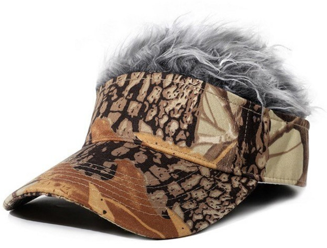 가발 모자 가짜 헤어 바이저 여성/남성용 멋진 골프 야외 야구 거리 유행 재미 있는 모자를 쓰고 있죠 캐주얼, 07 GY1