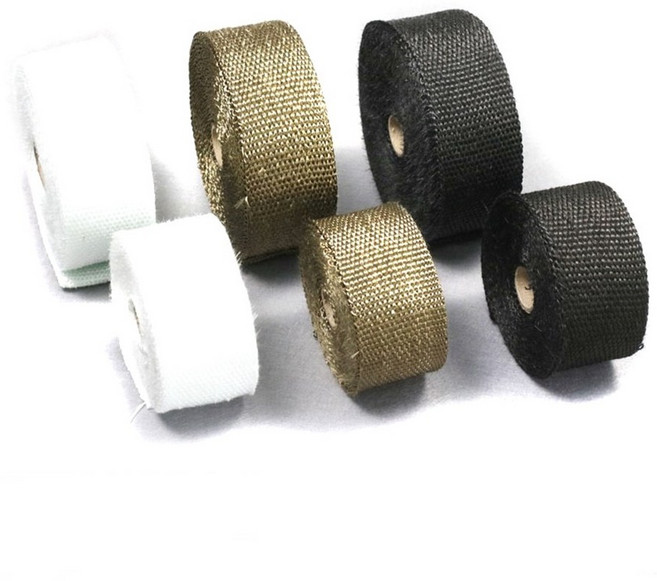 오토바이 머플러 단열테이프 매니단열 매니폴더 단열재 티타늄 블랙 골드 바이크, 1개