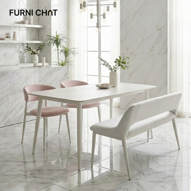 코지 포세린 세라믹 유광 2~6인용 식탁세트, 블랙 무광 1200 의자세트(의자4)