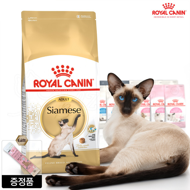 로얄캐닌 샴 어덜트 2kg 피모관리 체중유지 소화기건강, 간식 랜덤 증정, 상세페이지 안내, 1개, LEAN MEAT