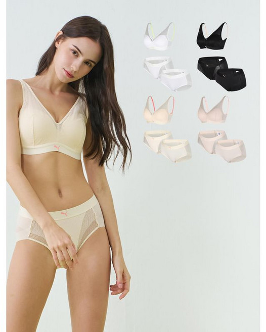 푸마 바디웨어 여성 쿨 커버업 브라팬티 12종세트