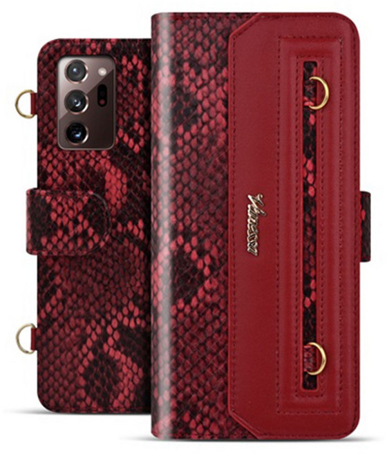 갤럭시 S23FE 케이스 SM-S711 N 비젼 월클렛(클러치+지퍼지갑) 파이톤 스트랩 다이어리