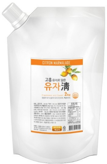 파낙스 고흥 유자청 2kg (파우치), 6개