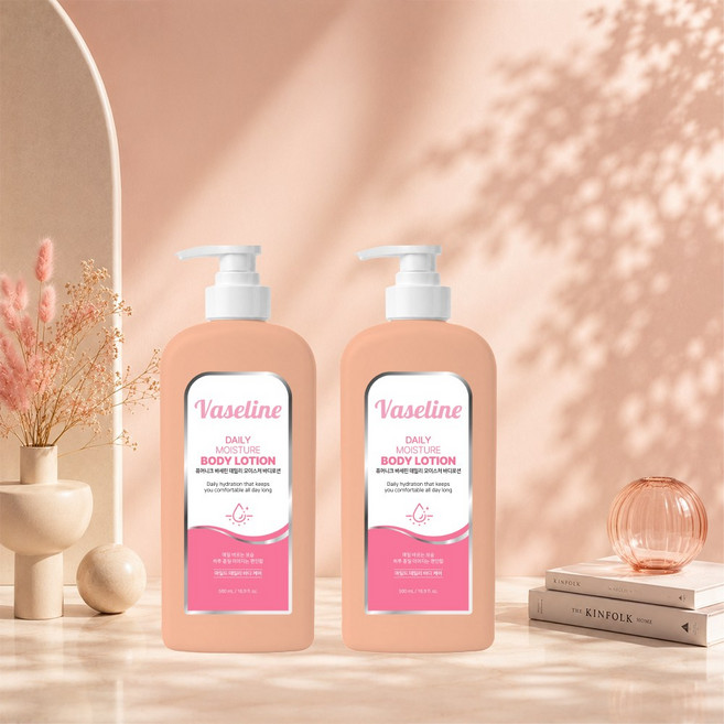 퓨어니크 바세린 데일리 모이스처 바디로션 500ml 2개, 500g
