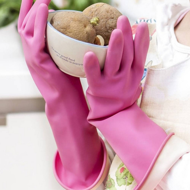 YST 고무장갑 6세 8세 핑크 어린이고무장갑 어린이주방용장갑